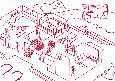 道の駅なとわ・えさんの図解プロセス
