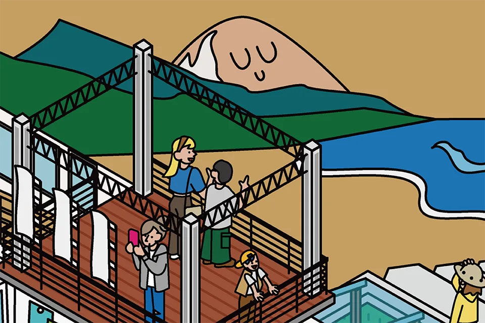 道の駅なとわ・えさんの図解拡大