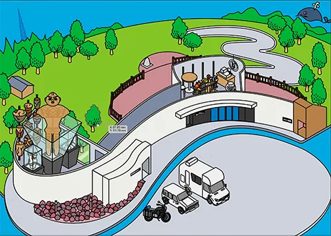 道の駅縄文ロマン 南かやべの図解プロセス
