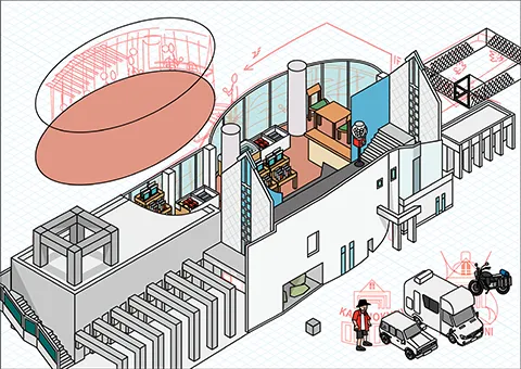 道の駅上ノ国もんじゅの図解プロセス