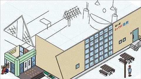 道の駅よってけ！島牧 図解