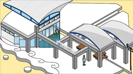 道の駅 いわない 図解