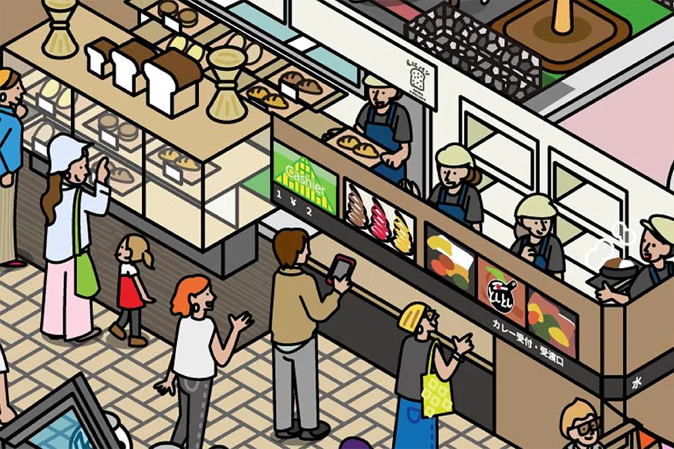 道の駅恵庭 図解イラスト