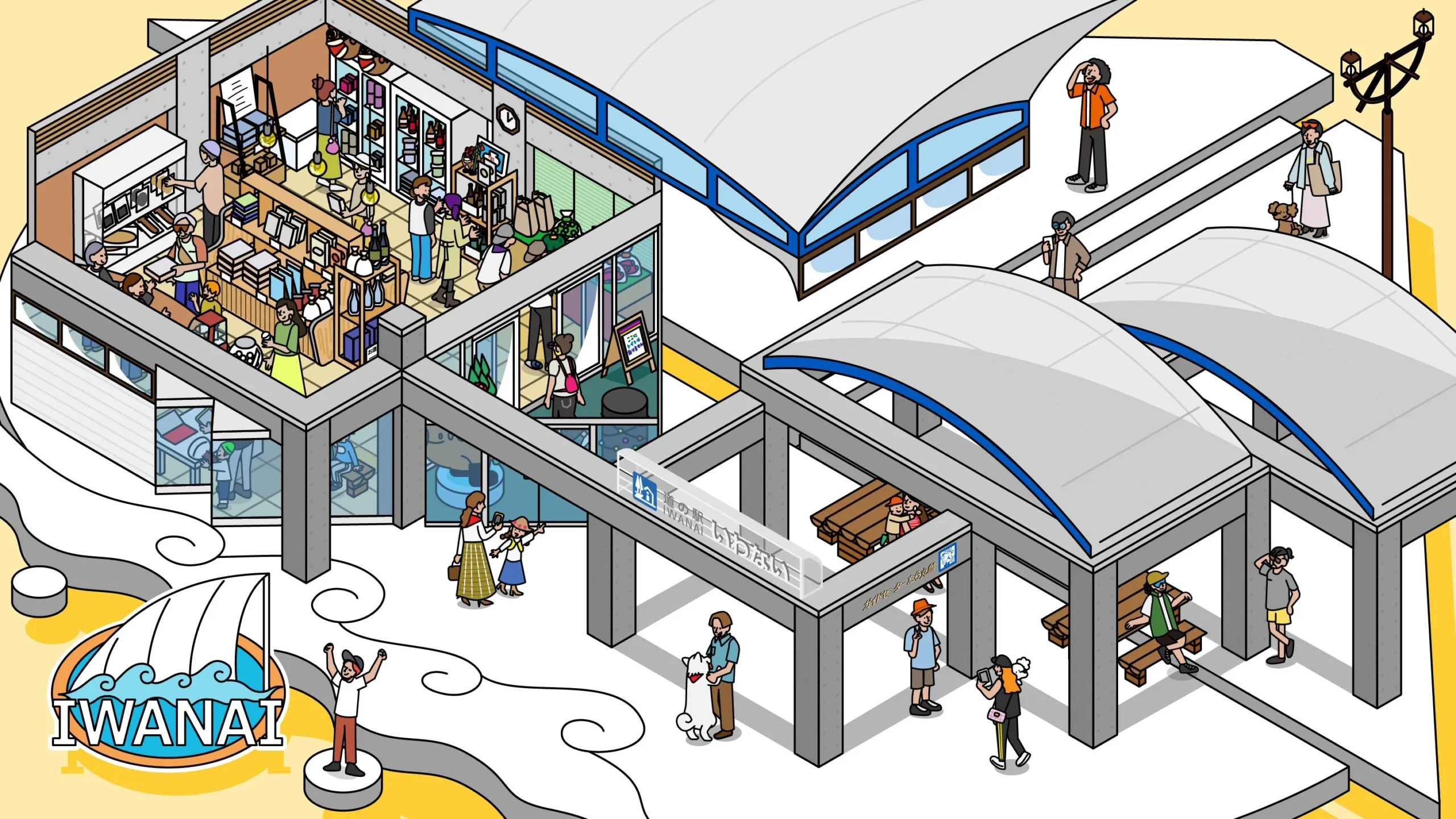 道の駅 いわない 図解