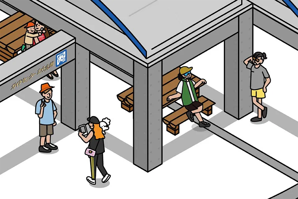 道の駅 いわない 図解