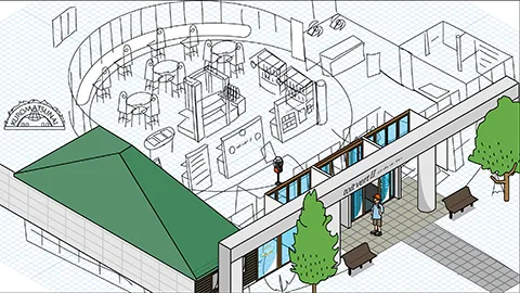 道の駅くろまつない　図解