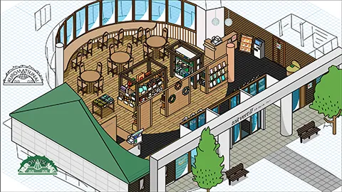 道の駅くろまつない　図解