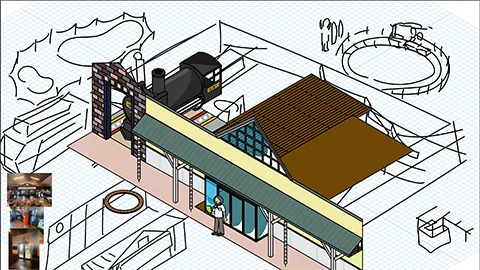 道の駅 あびらD51ステーションの図解イラストの図解イラスト
