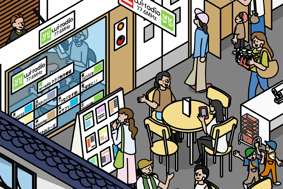 道の駅だて歴史の杜の図解イラスト