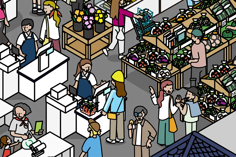 道の駅だて歴史の杜の図解イラスト