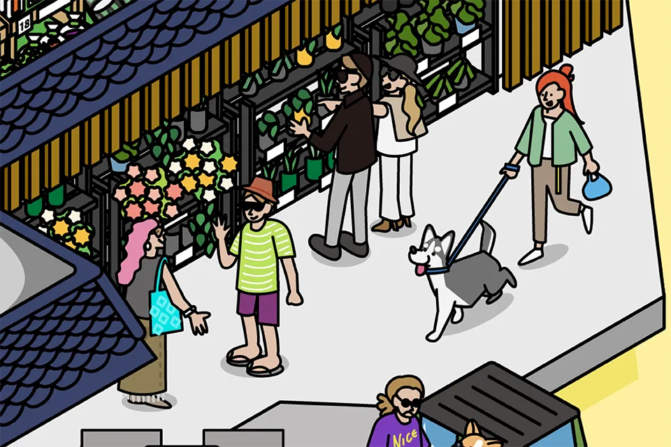 道の駅だて歴史の杜の図解イラスト