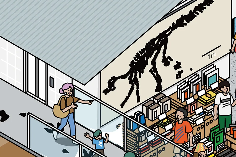 道の駅 むかわ四季の館の図解イラスト