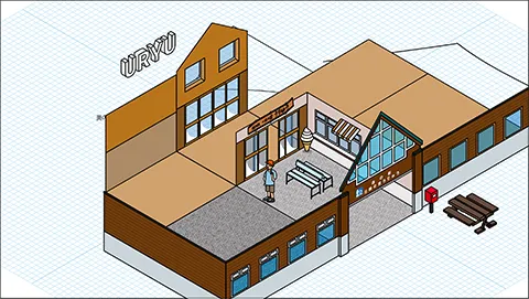 道の駅 田園の里うりゅうの図解イラスト