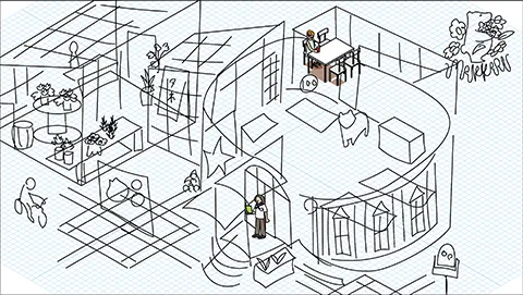 道の駅 真狩フラワーセンター図解イラスト