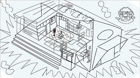 道の駅あぷたの図解イラスト