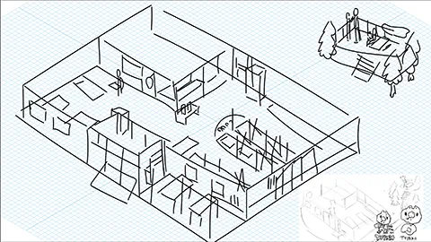 道の駅とうや湖の図解イラスト
