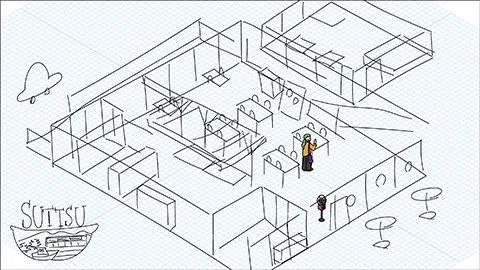 道の駅みなとま~れ寿都の図解イラスト