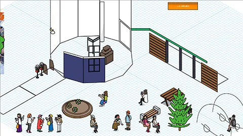 道の駅ニセコビュープラザの図解イラスト