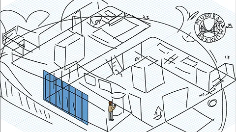 道の駅みたら室蘭の図解イラスト