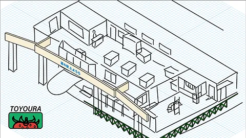 道の駅とようらの図解イラスト