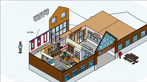 道の駅 田園の里うりゅうの図解イラスト