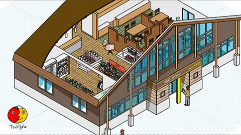 道の駅275つきがた 図解イラスト