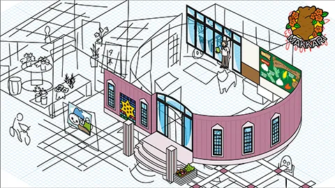 道の駅 真狩フラワーセンター図解イラスト