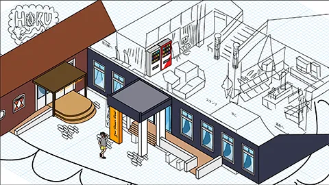 道の駅サンフラワー北竜の図解イラスト