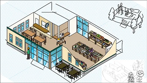 道の駅とうや湖の図解イラスト