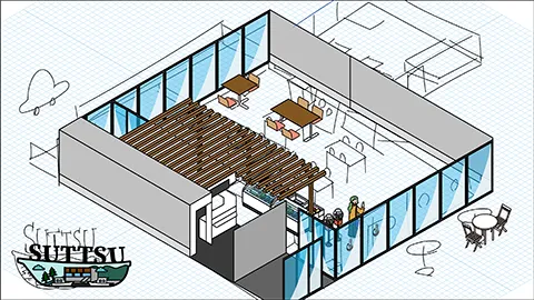 道の駅みなとま~れ寿都の図解イラスト