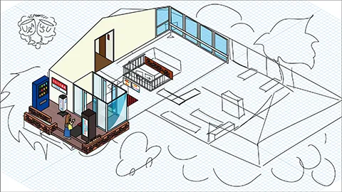 道の駅つるぬま 図解イラスト