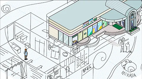 道の駅三笠 図解イラスト