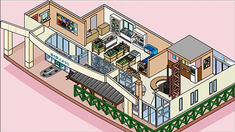 道の駅とようらの図解イラスト