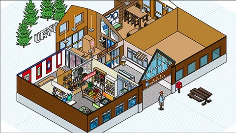 道の駅 田園の里うりゅうの図解イラスト