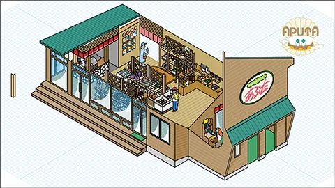 道の駅あぷたの図解イラスト
