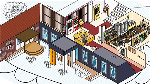 道の駅サンフラワー北竜の図解イラスト