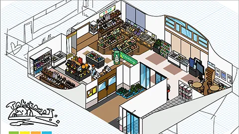 道の駅たきかわ 図解イラスト
