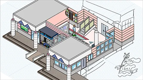 道の駅みついし 図解イラスト