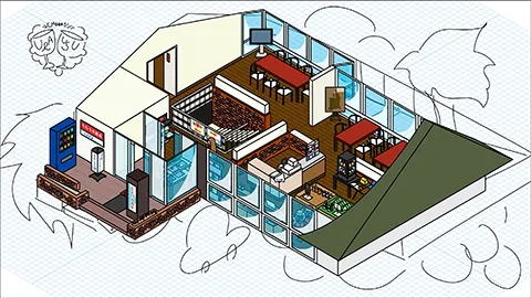 道の駅つるぬま 図解イラスト