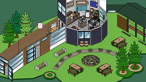 道の駅ニセコビュープラザの図解イラスト