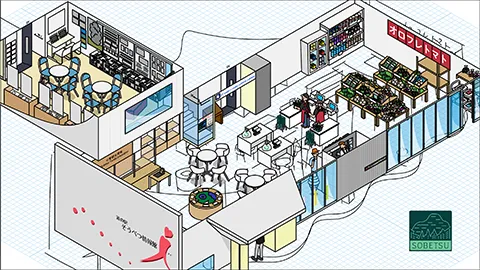 道の駅そうべつ情報館ⅰの図解イラスト