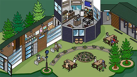 道の駅ニセコビュープラザの図解イラスト
