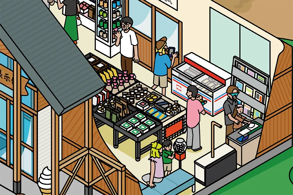 道の駅 鐘のなるまち・ちっぷべつ 図解イラスト