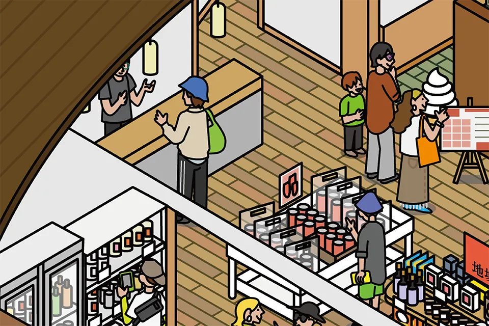 道の駅275つきがた 図解イラスト