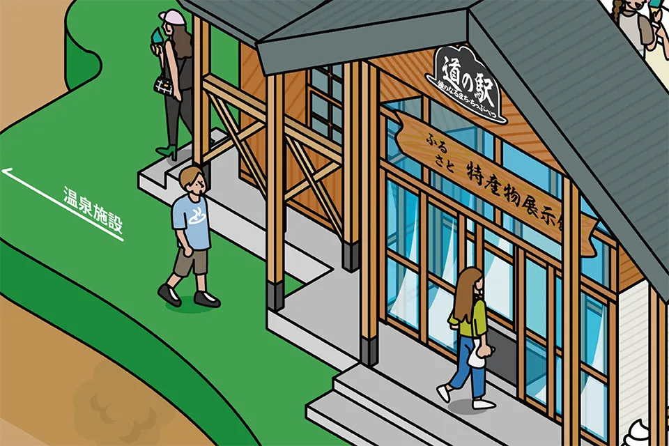 道の駅 鐘のなるまち・ちっぷべつ 図解イラスト