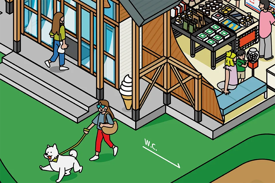道の駅 鐘のなるまち・ちっぷべつ 図解イラスト