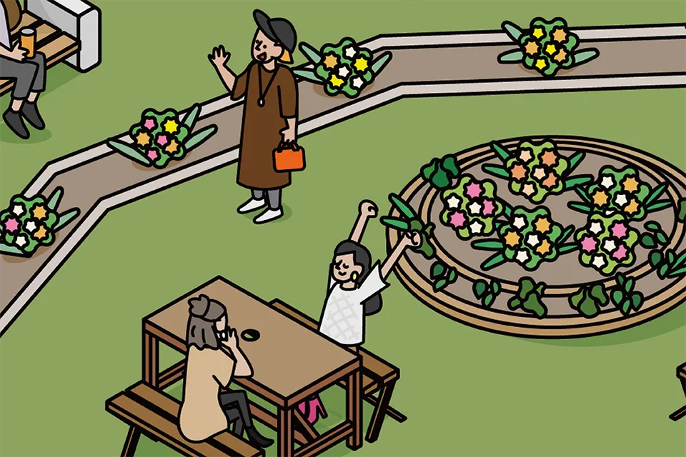 道の駅ニセコビュープラザの図解イラスト