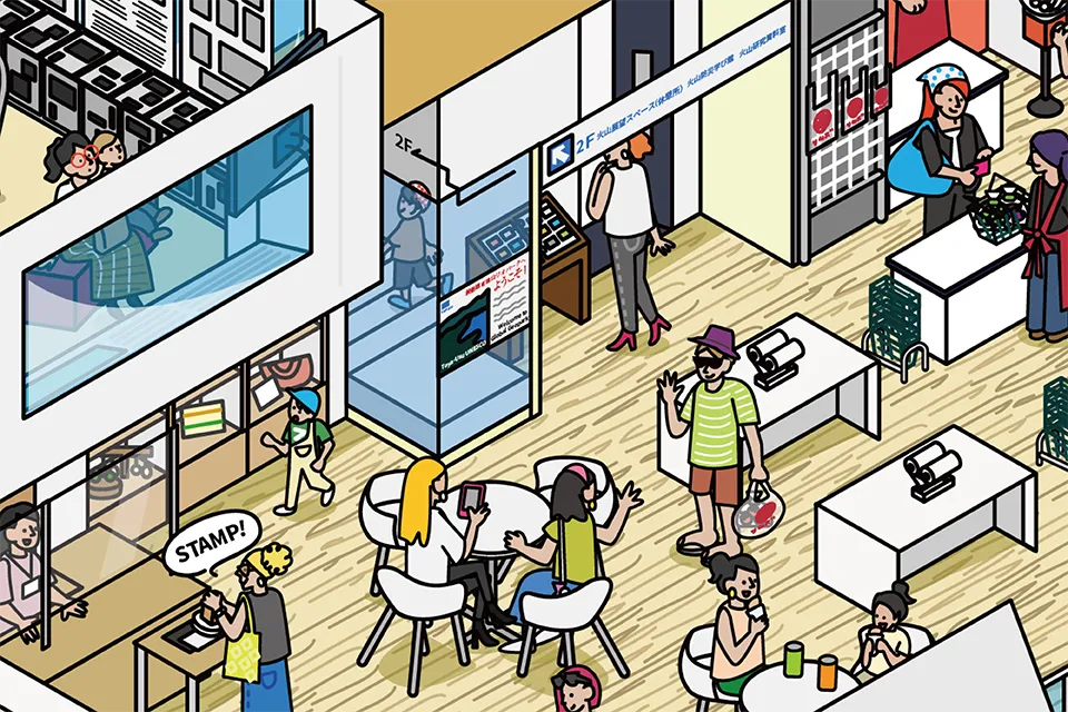 道の駅そうべつ情報館ⅰの図解イラスト