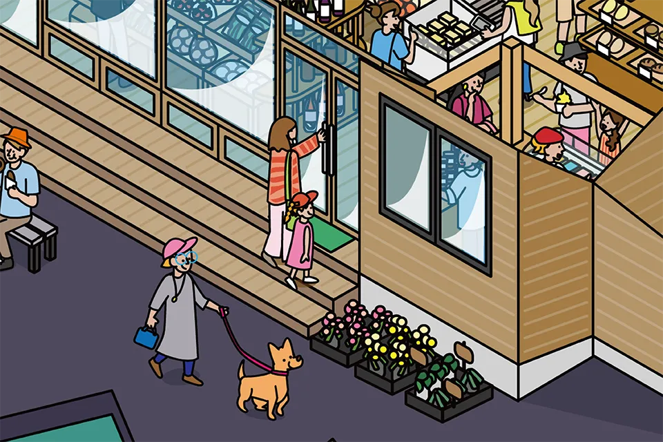 道の駅あぷたの図解イラスト