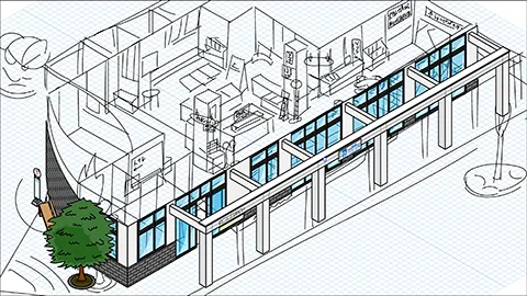 道の駅コスモール大樹 図解イラスト
